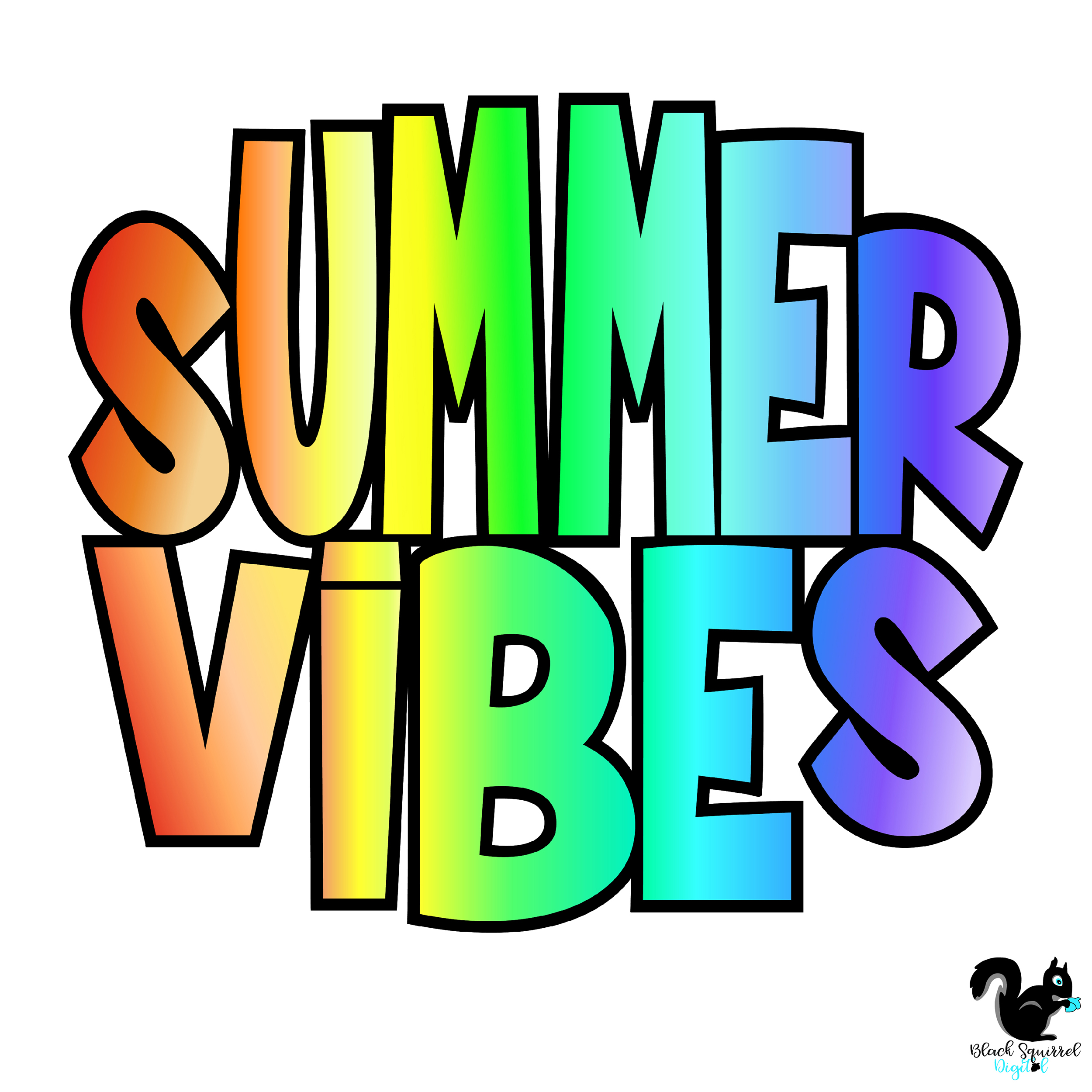Download Summer Vibes Black Squirrel Digital